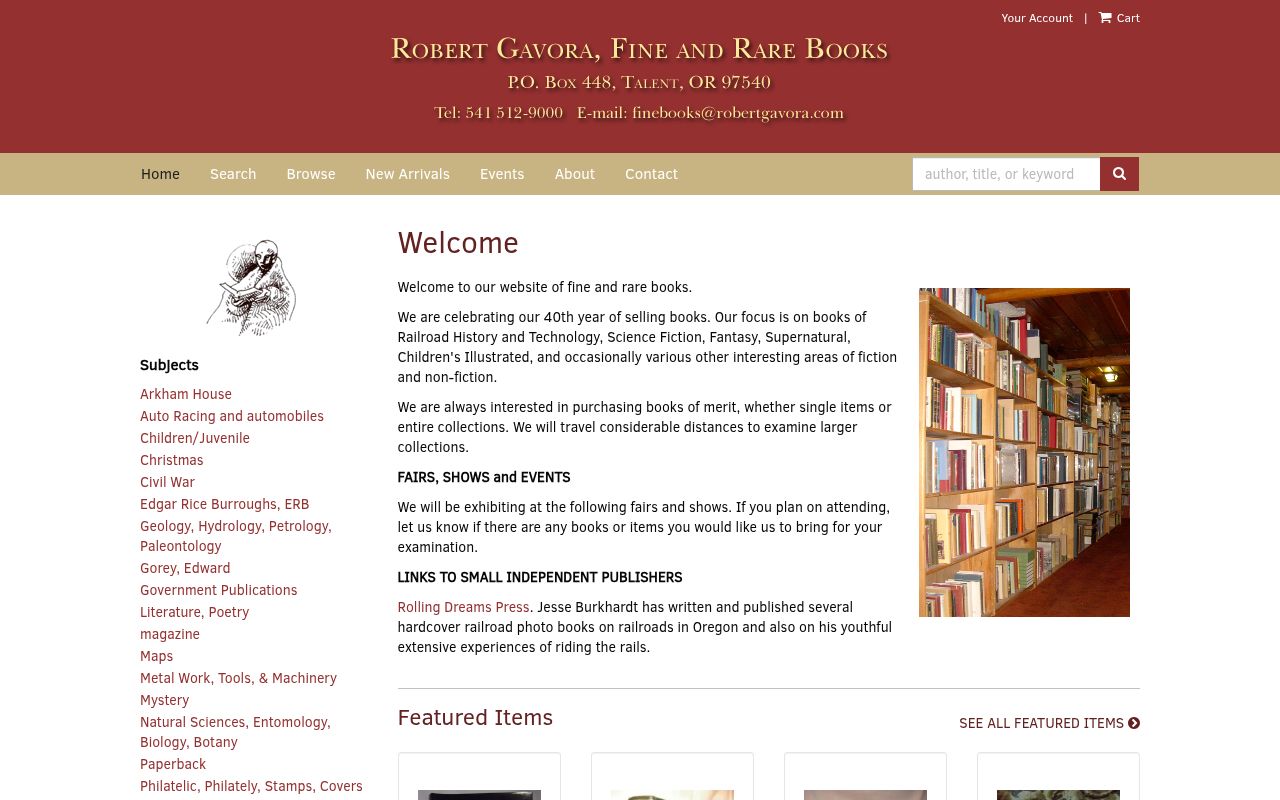 Robert Gavora Fine and Rare Books