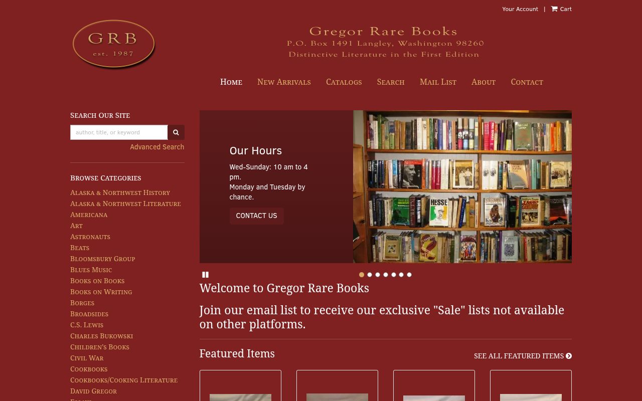Gregor Rare Books
