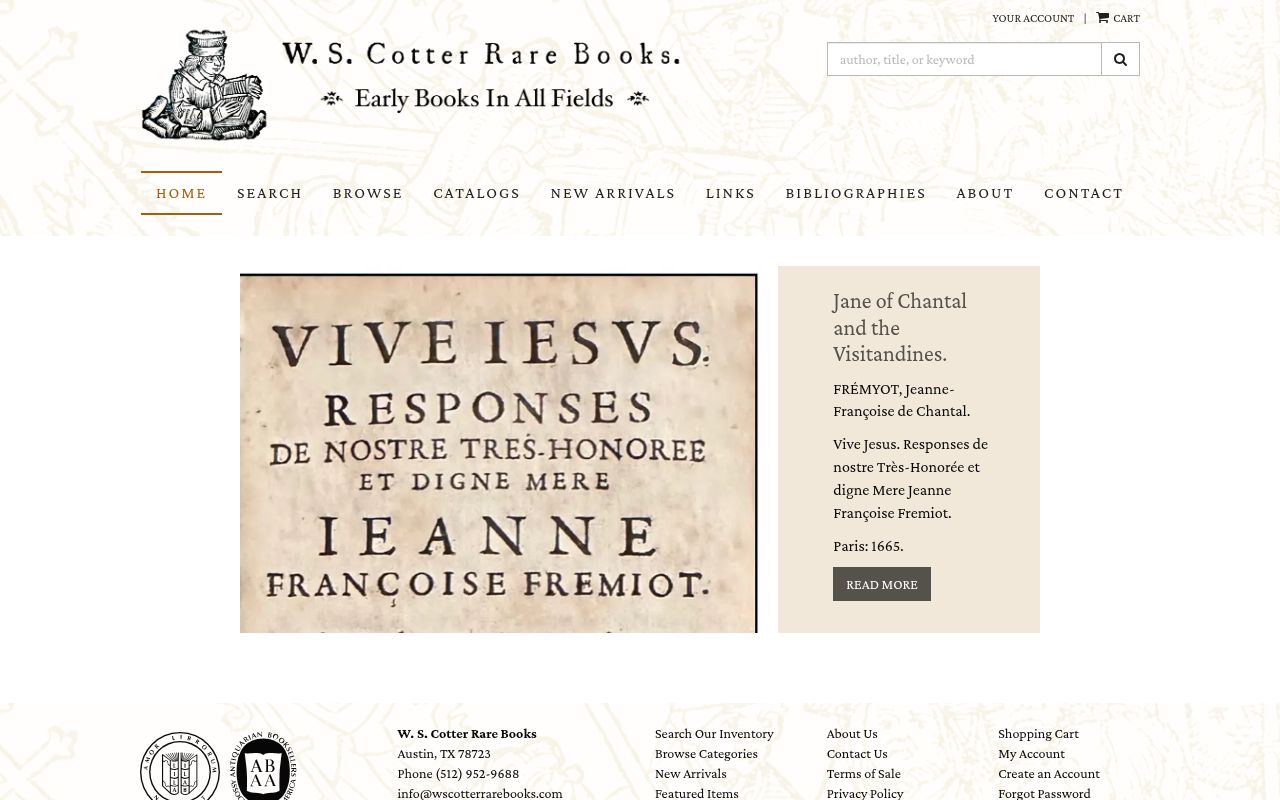 W. S. Cotter Rare Books